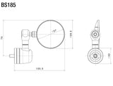 BS185 - RIZOMA - SPY-R End Mount Mirror - 57mm