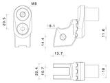 PE727 - RIZOMA - Rider Peg Eccentric Mounting Kit - 18mm