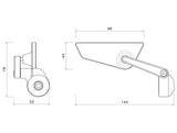 BS295 - RIZOMA - CUT-EDGE End Mount Mirror - RIGHT