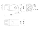 PE724 - RIZOMA - Rider / Passenger Peg Mounting Kit - 22 mm