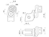 PE726 - RIZOMA - Rider Peg Eccentric Mounting Kit - 22mm