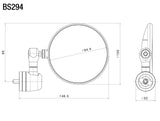 BS294 - RIZOMA - SPY-R End Mount Mirror - 94.5mm