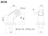 BS736 - RIZOMA - Mounting Kit For Handlebar Mirror