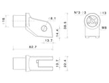 PE725 - RIZOMA - Rider / Passenger Peg Mounting Kit - 18mm