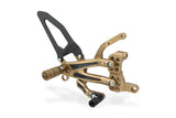 PE412 - CNC Racing BRONZE and CARBON LIMITED EDITION RPS Adjustable Rearset for the Ducati Panigale V4 / S / R - with Carbon Heel guard